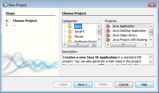 Java Web Start: ChooseProject