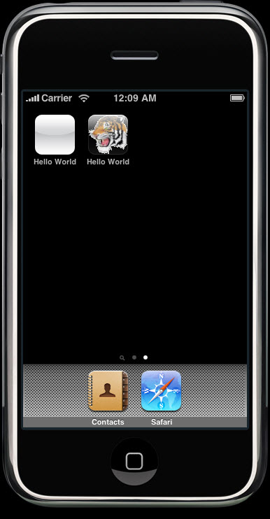 iPhone Simulator With PNG Icon