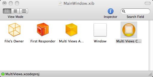 MainWindow.xib with MultiViewsController Icon