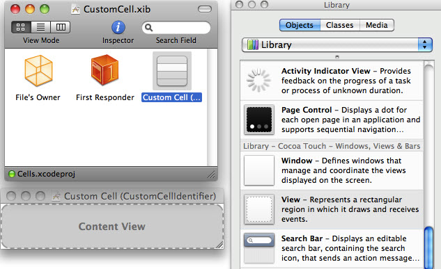 Drag View To CustomCell Window