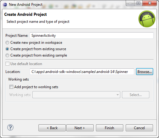 CreateAndroidProject