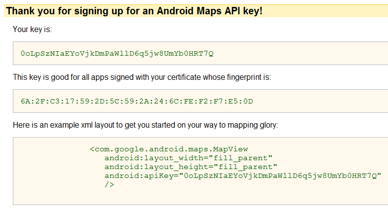 Success Map API Key 