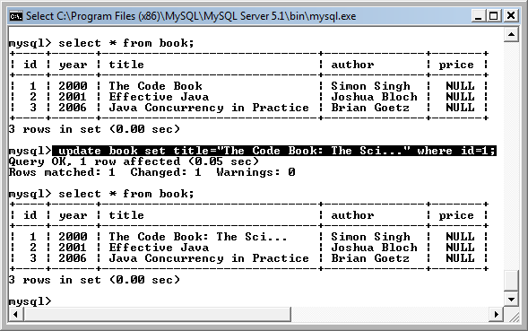 Sql Command To Update A Field Value N