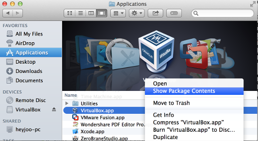 ssh to virtualbox for mac