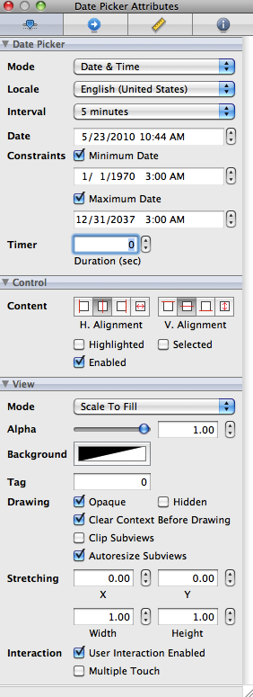 DatePicker Attributes